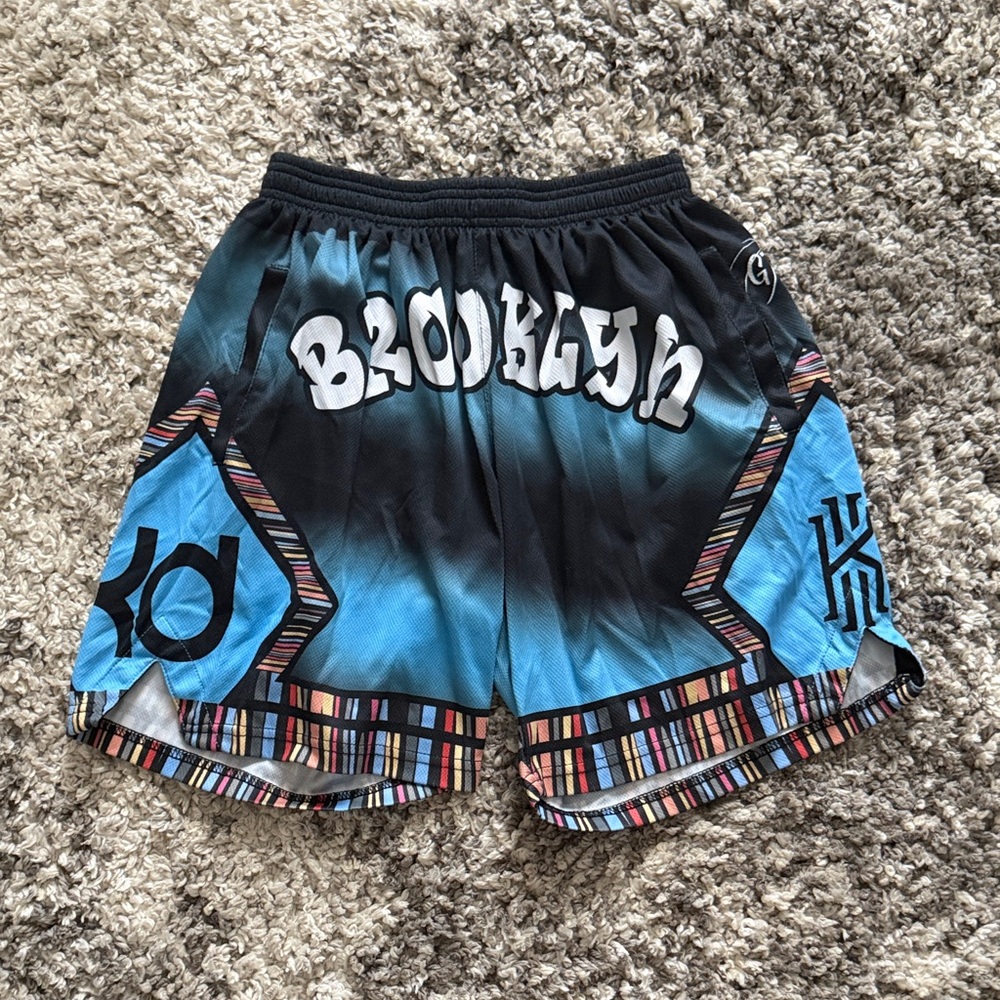 Brooklyn Graphic Kids Athletic Shorts in Blue